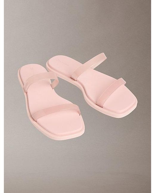 Calvin Klein Gray Finni Jelly Double Strap Sandals