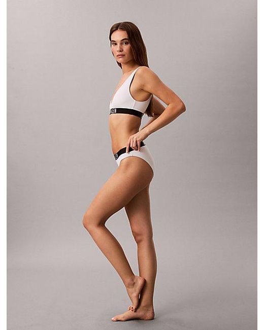 Calvin Klein White Bikini Bottoms Intense Power