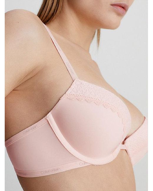 Calvin Klein Pink Plunge Push-up Bra - Flirty
