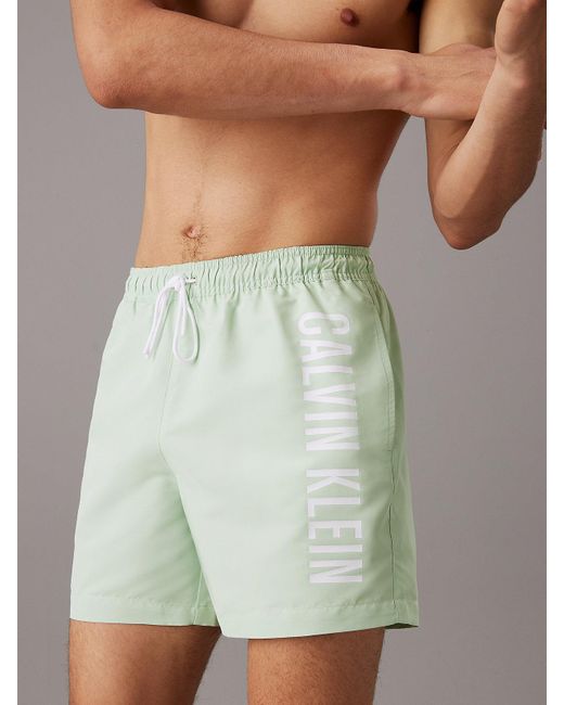 Calvin Klein Green Medium Drawstring Swim Shorts - Intense Power for men