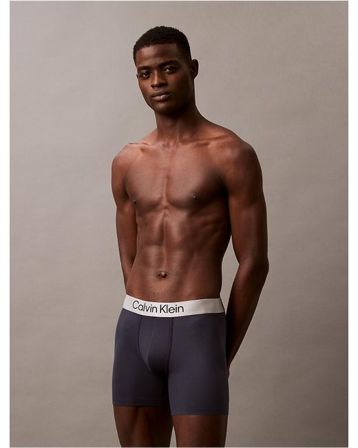 Calvin Klein Brown Brushed Microfiber Stretch Boxer Brief for men