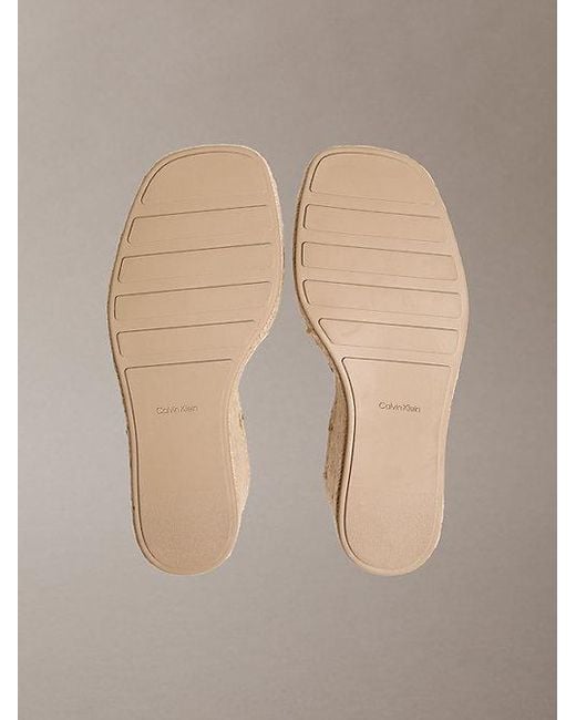 Calvin Klein Gray Elisabeth Espadrille Wedge Sandals