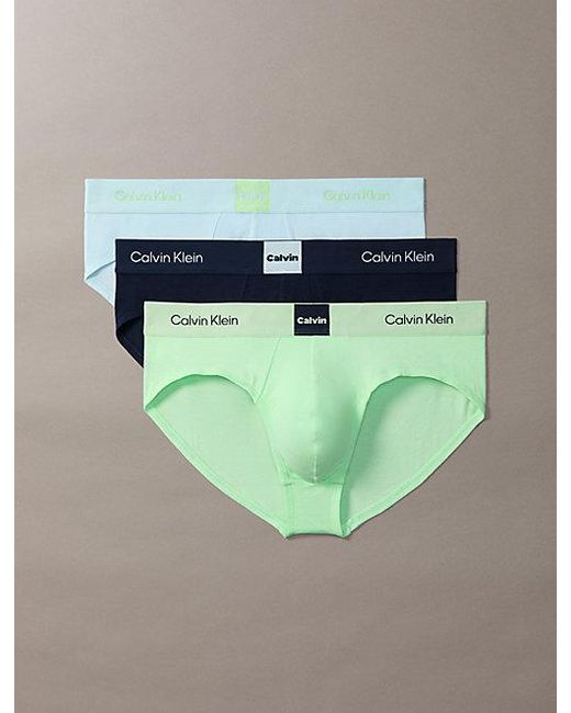Calvin Klein 3 Pack Slips in het Green voor heren