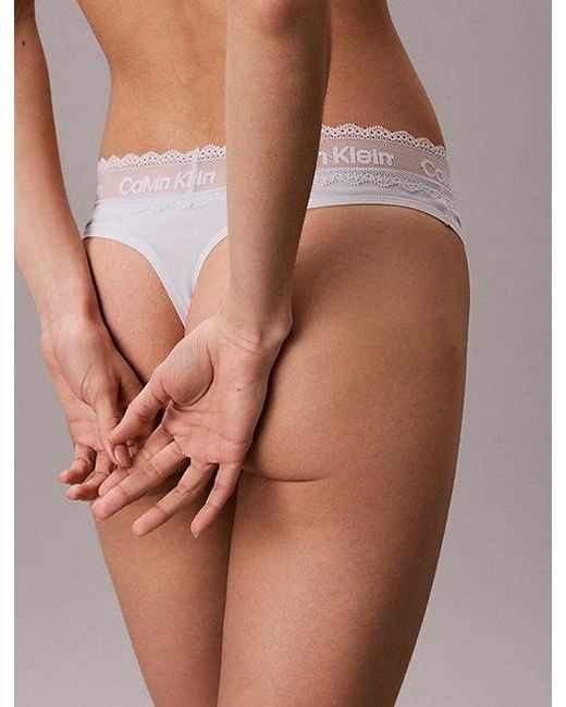 Calvin Klein Multicolor Thong Cotton Lace