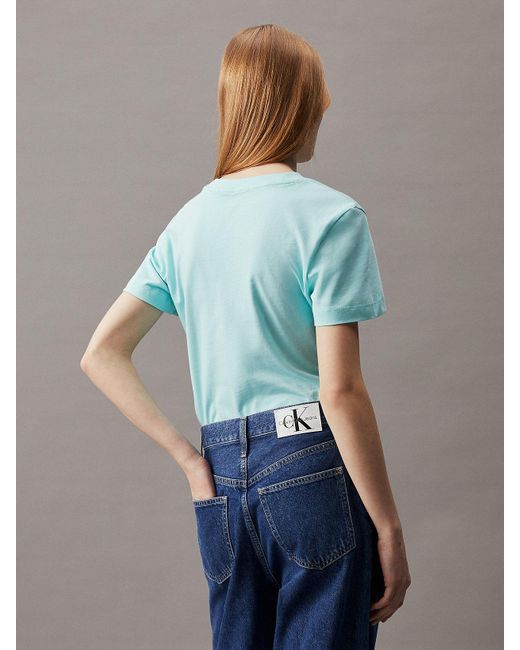 Calvin Klein Blue Slim Monogram T-shirt