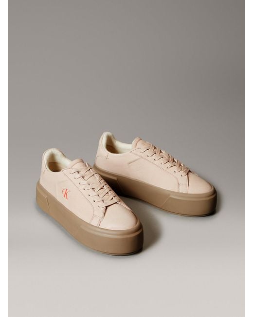 Baskets D'Hiver Chaudes À Plateformes En Cuir Calvin Klein en coloris Multicolor