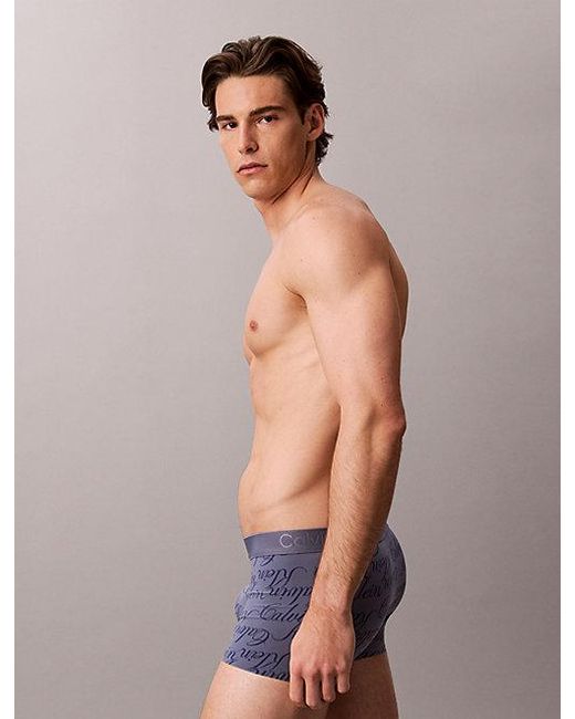 Calvin Klein Blue Low Rise Trunks Ck for men