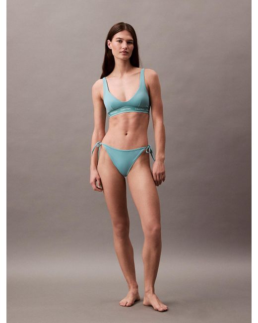 Calvin Klein Brown Tie Side Bikini Bottoms