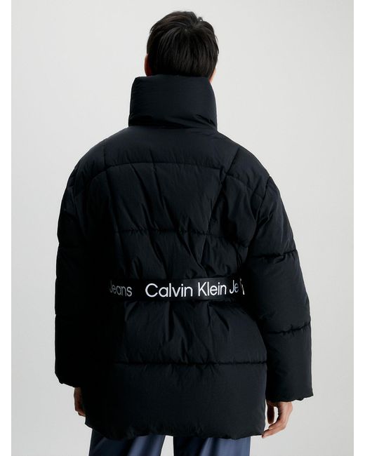 Calvin klein cheap belted puffer coat