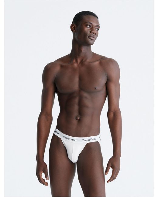 Calvin Klein Cotton Stretch Deconstructed Jock Strap Thong Hybrid