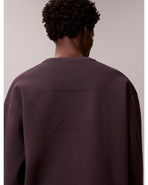 Calvin Klein Purple Logo Graphic Relaxed Jumper for men