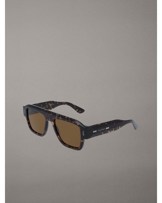 Calvin Klein Gray Modified Rectangle Sunglasses Ck25509S for men