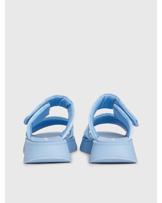 Calvin Klein Blue Satin Sandals