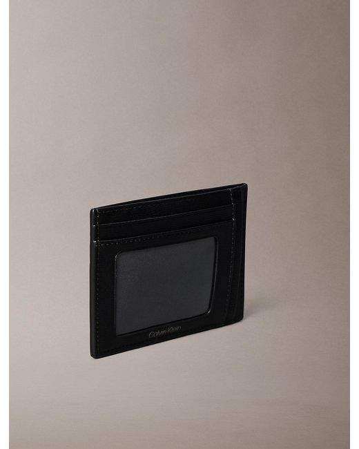 Calvin Klein Black Emblem Logo Textured Cardholder for men