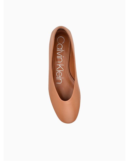Calvin Klein Anete Leather Flat | Lyst