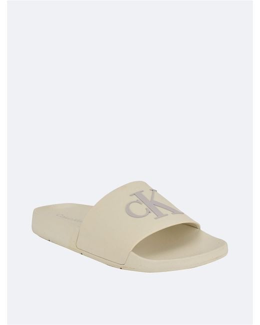 Calvin Klein White Arin Slide