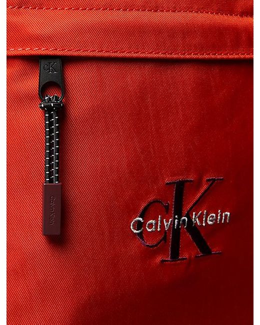 Calvin Klein Red Nylon Monogram Logo Flatpack for men