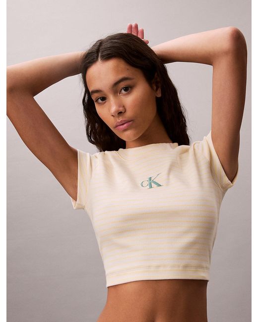 Calvin Klein Multicolor Slim Ribbed Stripe T-Shirt