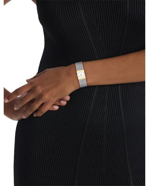 Calvin Klein White Ck Pulse Two-Tone Steel Bracelet Watch