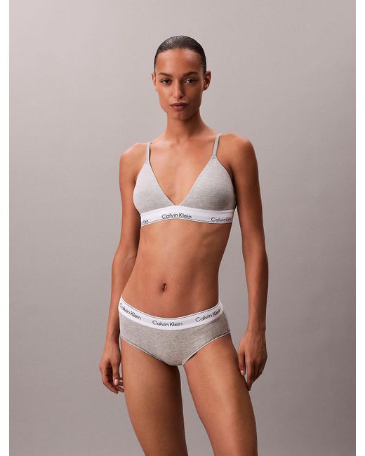 Calvin Klein White Lightly Lined Triangle Bralette