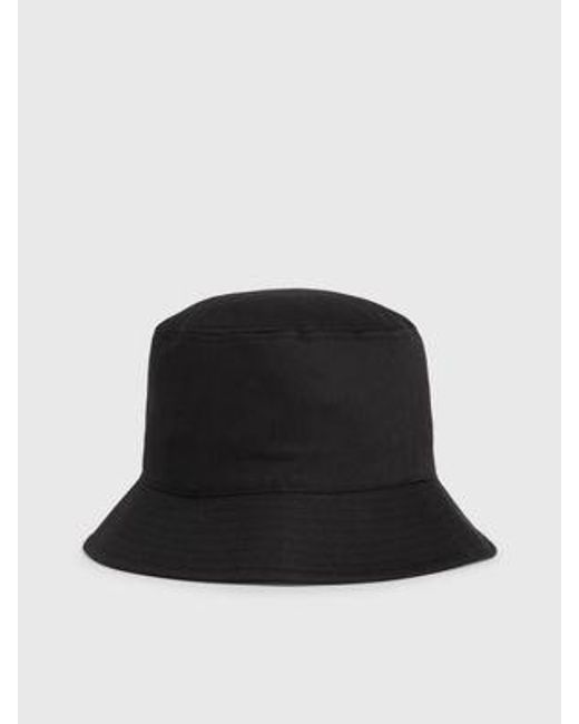 Calvin Klein Black Bucket Hat aus Twill
