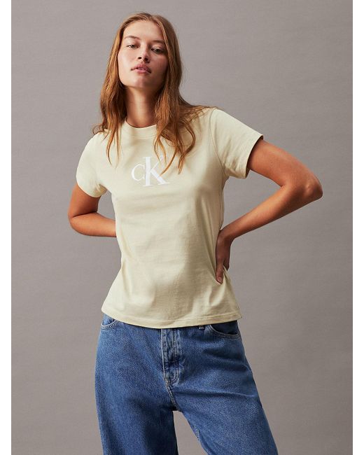 Calvin Klein Green Slim Monogram T-shirt