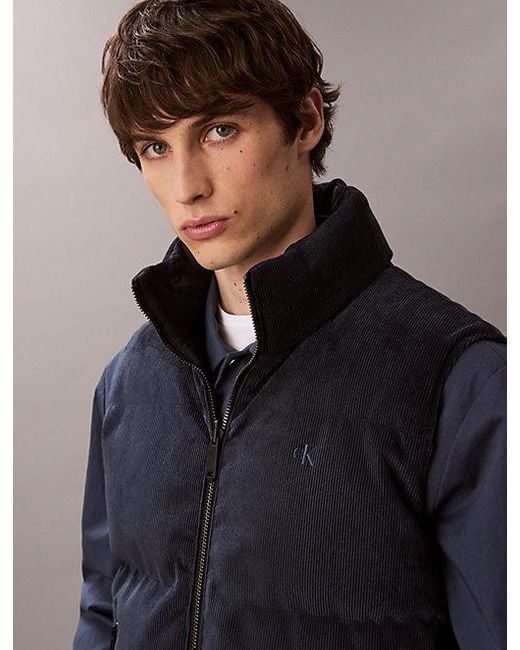 Calvin Klein Blue Jeans Reversible Puffer Vest for men