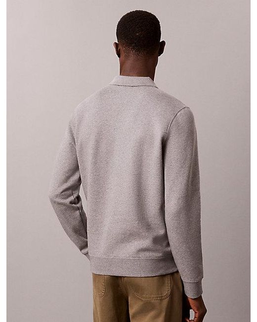 Calvin Klein Multicolor Jeans Embroidered Logo Polo Sweatshirt for men