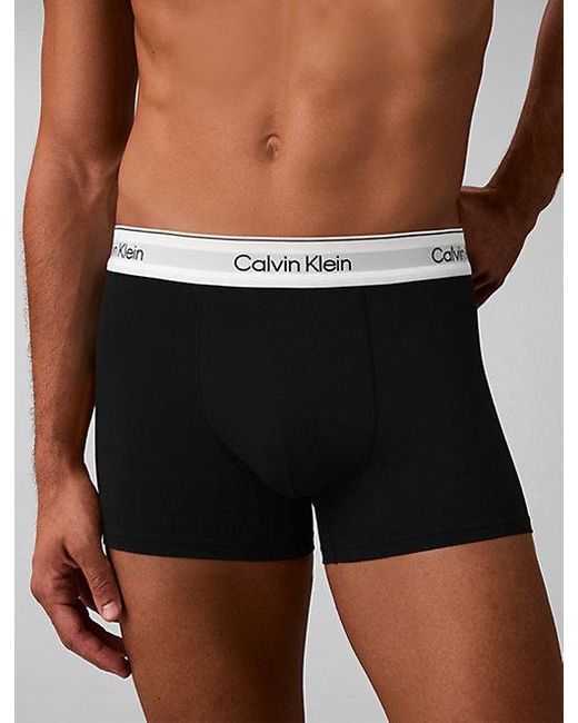 Calvin Klein Red 3 Pack Relaxed Trunks Icon Cotton Stretch for men