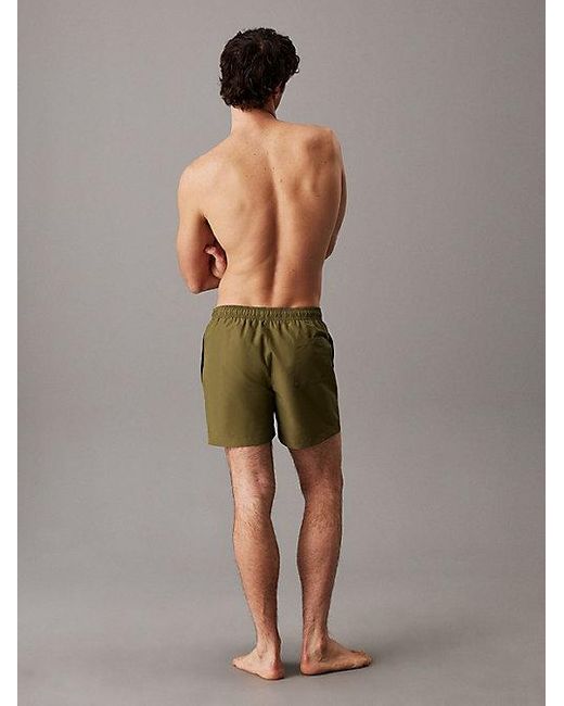 Calvin Klein Medium Zwemshort Met Trekkoord in het Green voor heren