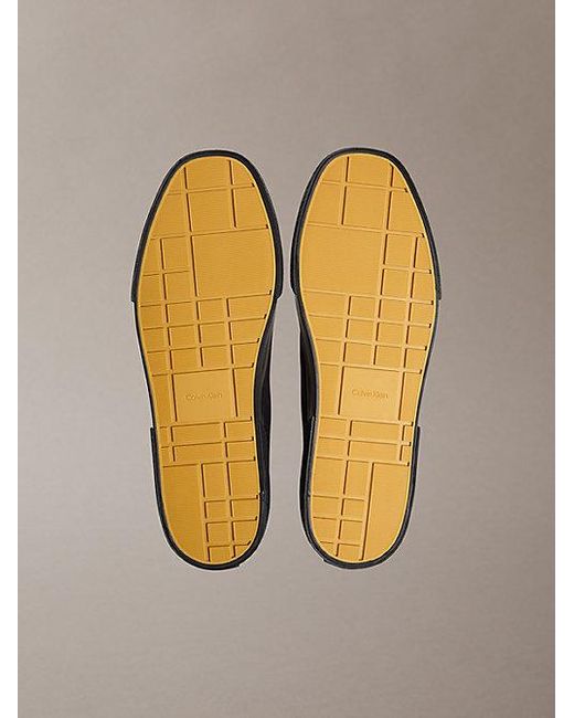 Calvin Klein Gray Ck Leo Canvas Logo Trainers for men