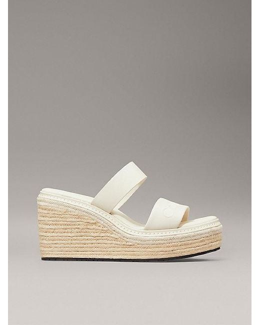 Calvin Klein Sandali Tipo Espadrillas Sandalias De Cuña Tipo