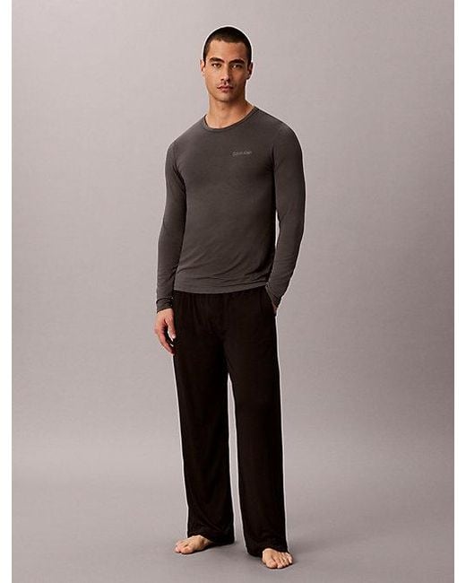 Calvin Klein Gray Pyjama Top Ultra Soft Modal for men