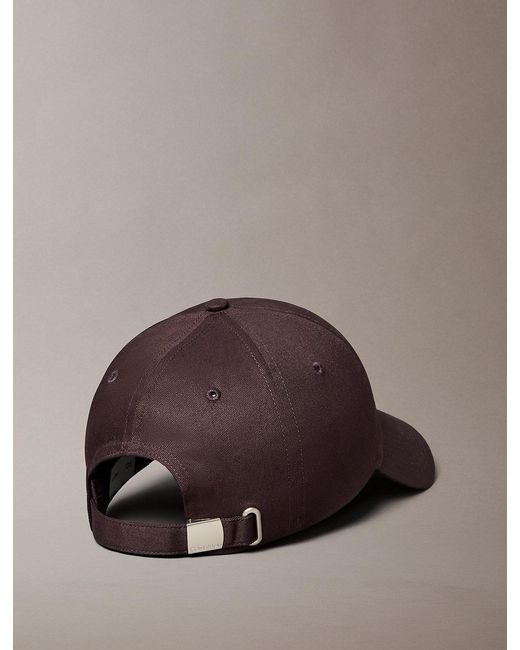 Calvin Klein Brown Embroidered Monogram Logo Twill Cap for men