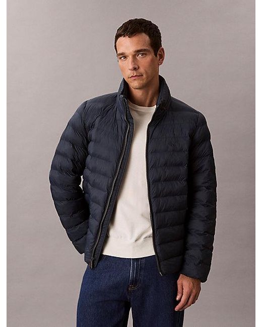 Calvin Klein Blue Jeans Lightweight Nylon Puffer Jacket for men
