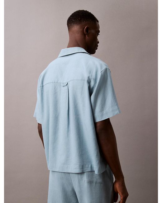 Haut De Pyjama En Lin Mélangé Calvin Klein pour homme en coloris Blue