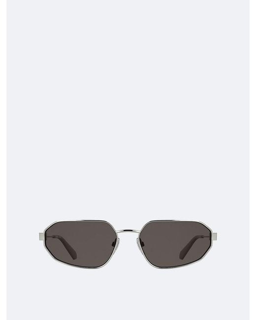 Calvin Klein White Modified Rectangle Sunglasses Ckj26200S