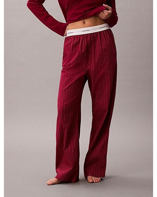 Calvin Klein Red Pants Pyjama Set