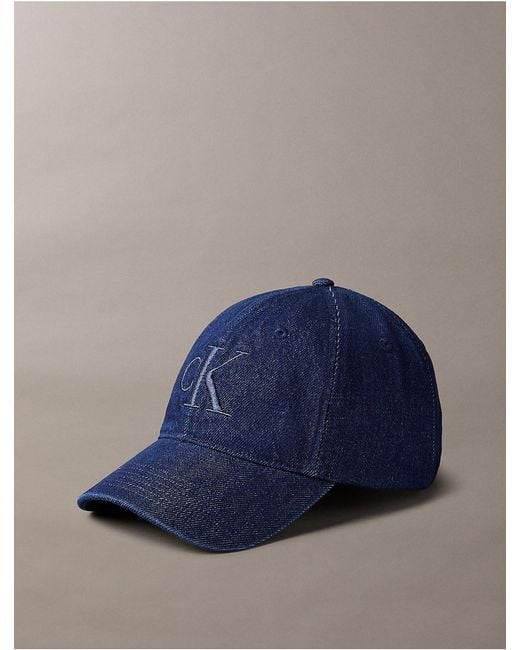 Calvin Klein Blue Denim Monogram Cap for men