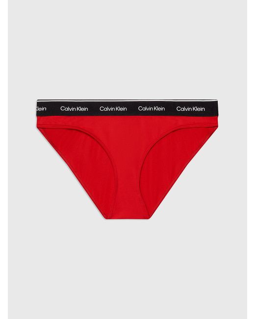 Calvin Klein Red Bikini Bottoms - Ck Meta Legacy
