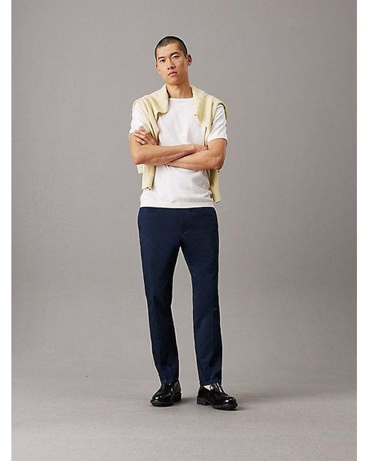 Calvin Klein Blue Tapered Jogger Trousers for men