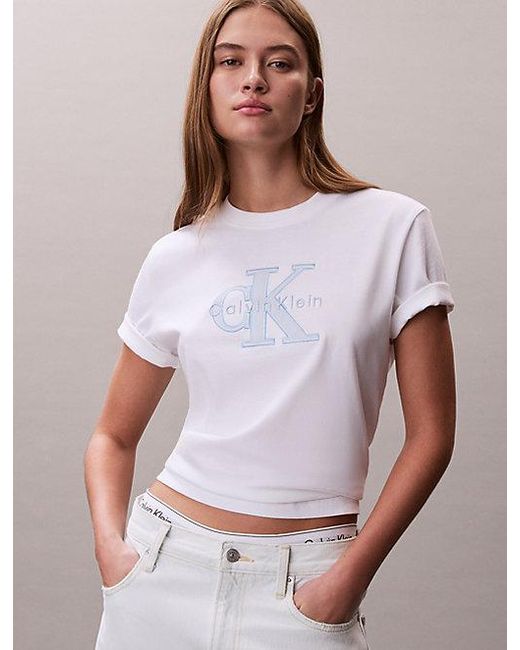 Calvin Klein Multicolor Jeans Monogram Appliqué T-Shirt