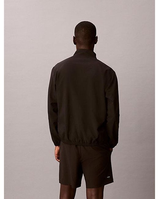 Calvin Klein Black Sport Performance Zip Up Windbreaker for men