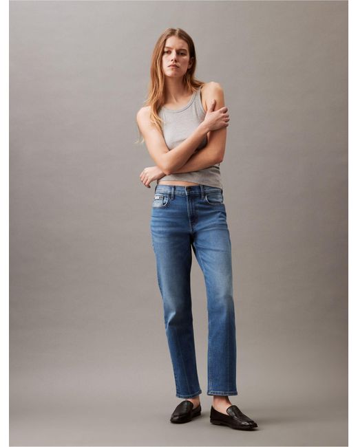 Calvin Klein Blue Original Straight Fit Jeans