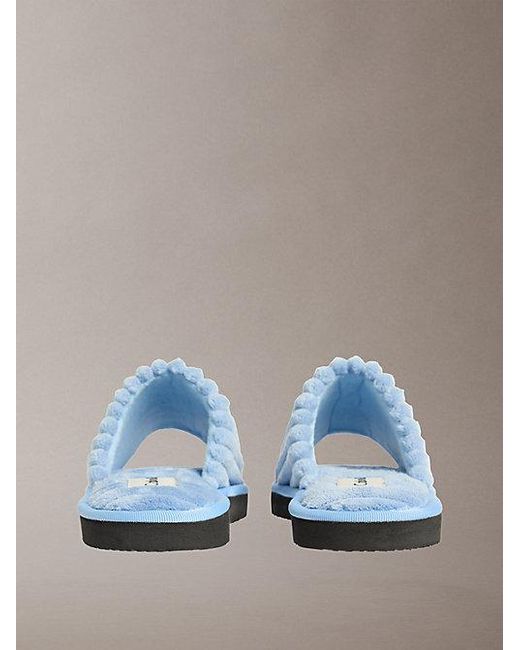 Calvin Klein White Jeans Soft Padded Corduroy Slippers