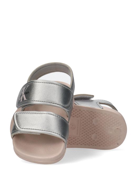 Calvin Klein White Toddlers Signature Velcro Sandals