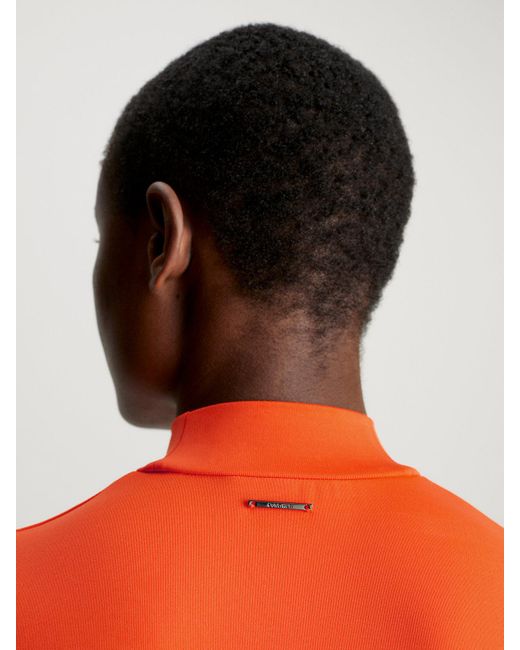 Calvin Klein Orange Stretch Jersey Bodysuit