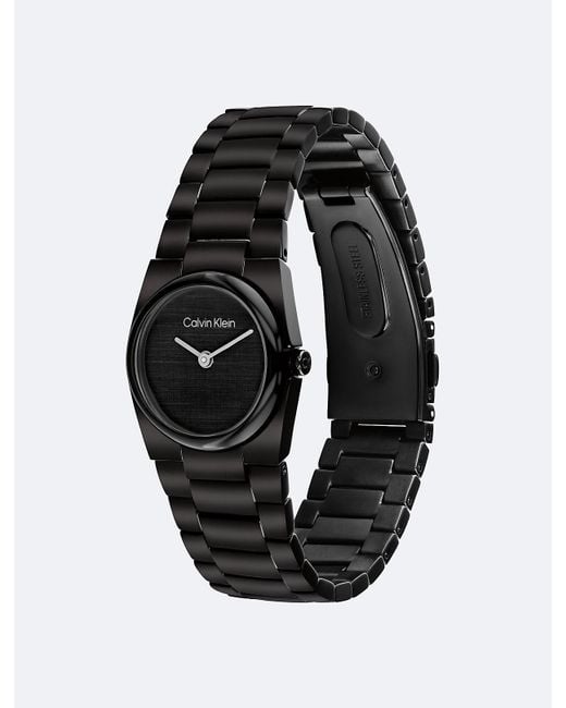 Calvin Klein Black Plated Steel Bracelet Watch