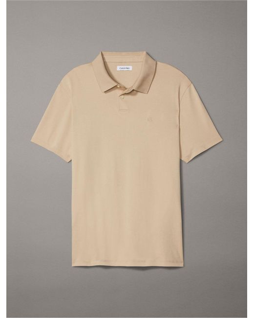 Calvin Klein Natural Supima Cotton Polo Shirt for men