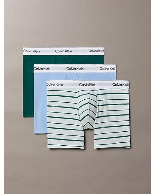 Calvin Klein Blue 3 Pack Boxer Briefs for men